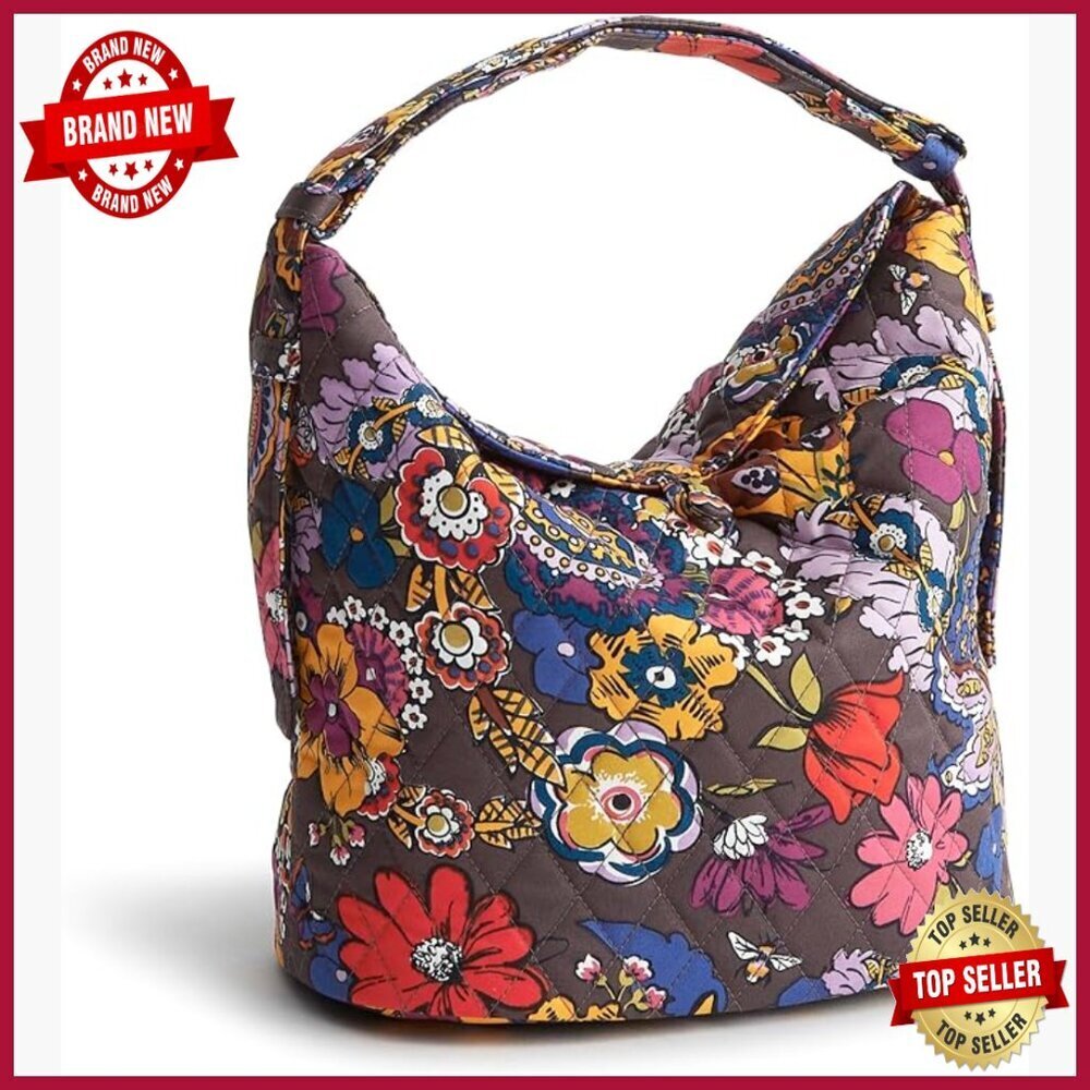 Premium Cotton Shoulder Bag Hobo Style Adjustable Strap Machine Washable